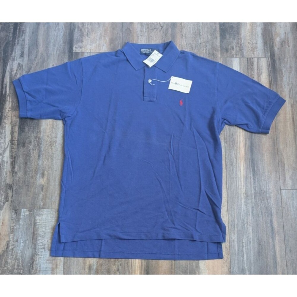 NEW Polo Ralph Lauren Men's Large Classic Fit Polo Shirt Cotton Polo Pony Blue